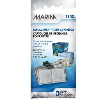 Cartouches pour filtre intégré au couvercle des aquariums paquet de 3 Marina Sale