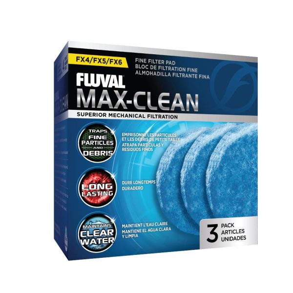 Blocs de filtration fine Max-Clean paquet de 3 Série FX4 FX5 FX6 Fluval Online