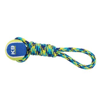 Zeus K9 Fitness jouet pour chien - balle de tennis avec corde à tirer, 23 cm For Discount