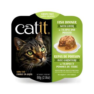 Repas pour chat Catit - Poisson avec tilapia et pommes de terre 80g For Discount