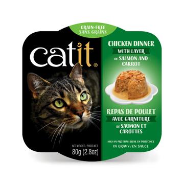 Repas pour chat Catit - Poulet, Saumon et carottes 80g Online