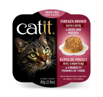 Repas pour chat Catit - Poulet Canard et pommes de terre 80g Fashion